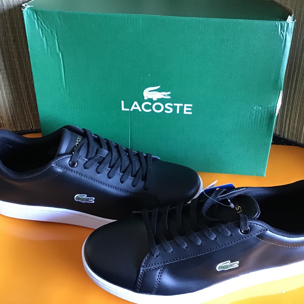 Lacoste rare black leather sneakers, new!!